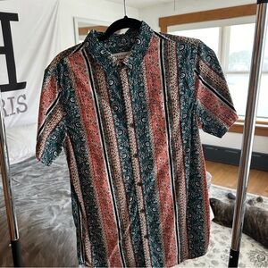 Printed Button Up PacSun